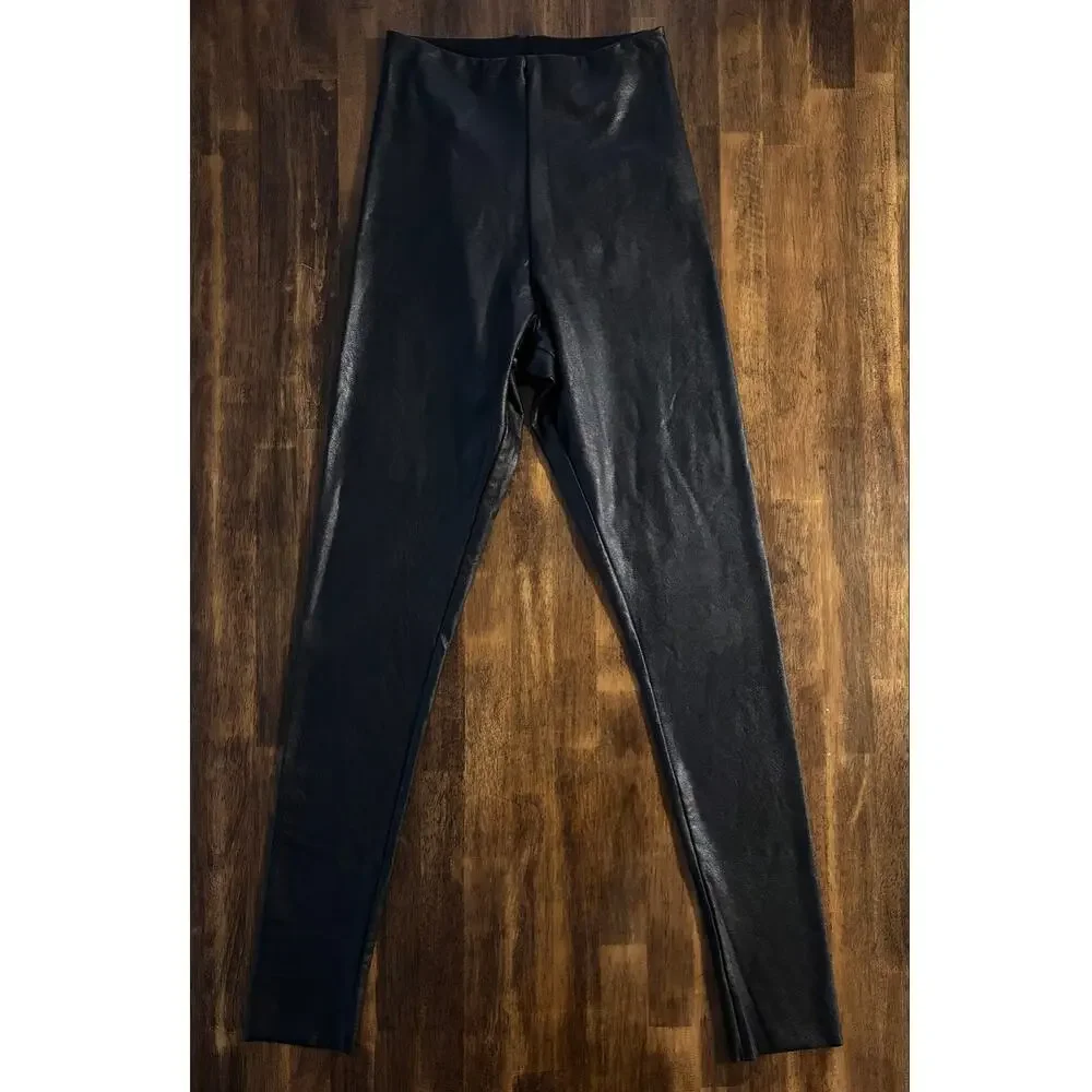 Commando Women’s Medium Legging Faux Leather High Rise Black